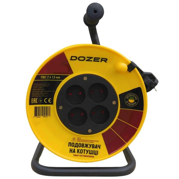 Подовж на котуш DOZER б/з ПВС 25м (2*2,5) з вимикачем